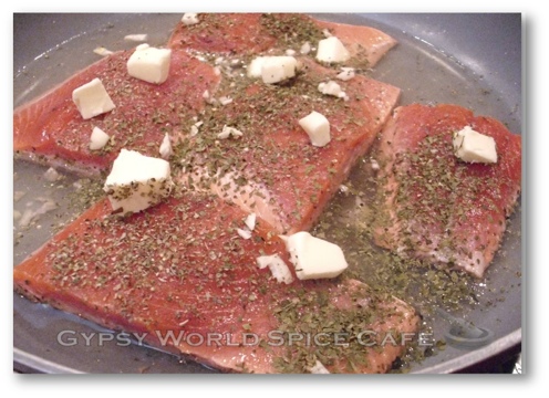 Mastic Scented Salmon Poaching